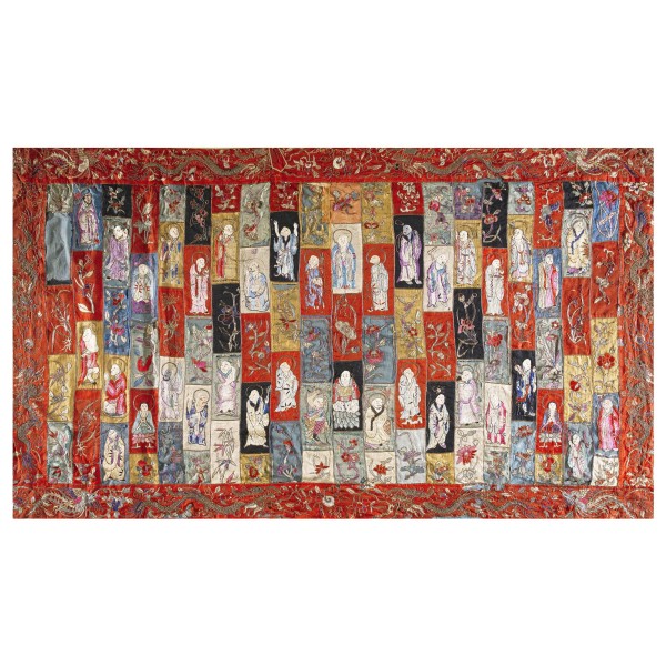 Mid 19th Century Silk Chinese Buddhist Embroidery